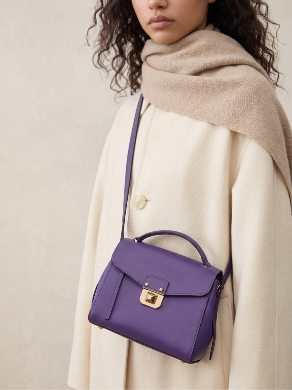 MCM Christina Satchel purple leather - Picture 2 of 14